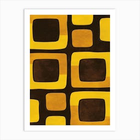 Yellow Squares 1 Art Print