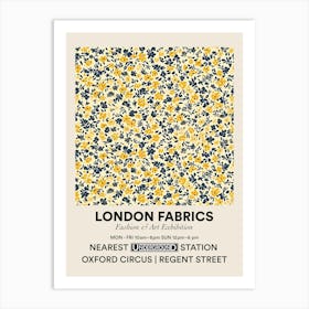 Poster Rose Mist London Fabrics Floral Pattern 1 Art Print