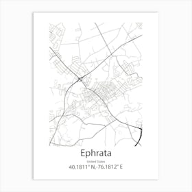 Ephrata,United States Minimalist Map Art Print