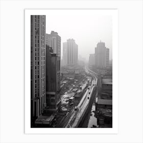 Jakarta, Indonesia, Black And White Old Photo 1 Art Print