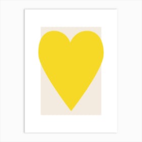 Heart Yellow Art Print