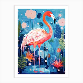 Exotic Flamingo, Matisse Inspired Art Print