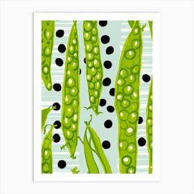 Green Peas Summer Illustration 4 Art Print