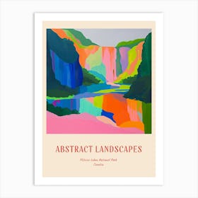 Colourful Abstract Plitvice Lakes National Park Croatia 3 Poster Art Print
