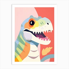 Colourful Dinosaur Majungasaurus 2 Art Print