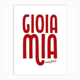 Gioia Mia Poster, Amalfi Coast Print, La Dolce Vita Wall Art, Italian Art, Italy Home Decor Art Print