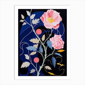 Peony 4 Hilma Af Klint Inspired Flower Illustration Art Print