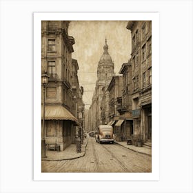 Old City Street Art Print