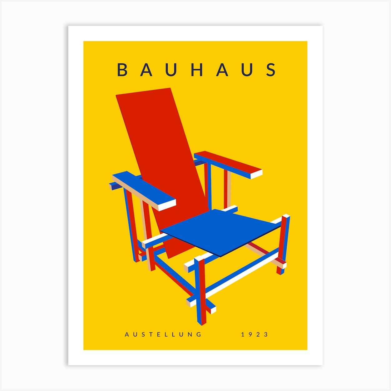 Chair |Bauhaus Triptych 125 Left | Pop Art World 2025 Art Print by POP ART WORLD