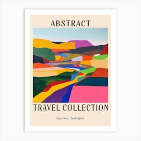 Abstract Travel Collection Poster Cape Town South Africa 3 Art Print