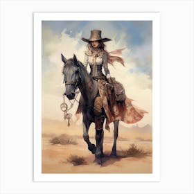 Steampunk Cowgirl 11 Art Print