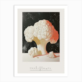 Abstract Cauliflower Art Deco Bouquet Print 1 Poster Art Print