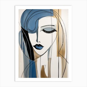 'Blue Woman' 1 Art Print