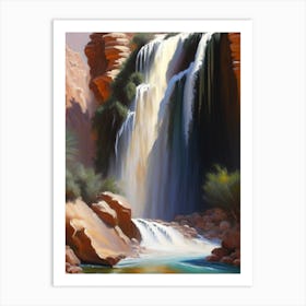 Ouzoud Falls, Morocco Peaceful Oil Art  Art Print