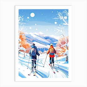 Niseko   Hokkaido Japan, Ski Resort Illustration 0 Art Print