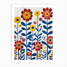 Swedish Flowers Art Print