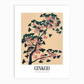 Ginkgo Tree Colourful Illustration 2 Poster Art Print