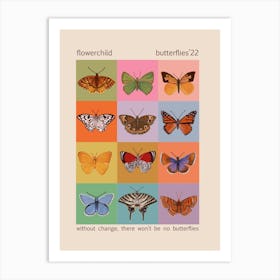 Colours And Butterflies Art Print