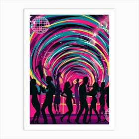 Disco Dancers Art Print