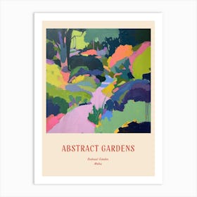 Colourful Gardens Bodnant Garden United Kingdom 1 Red Poster Art Print