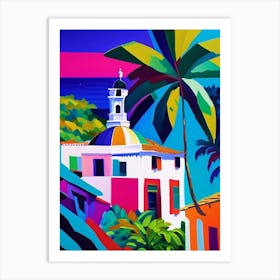 Puerto Rico Colourful Painting Tropical Destination Art Print