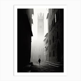 Siena, Italy,  Black And White Analogue Photography  1 Art Print