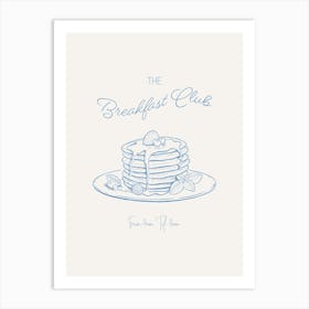 The Breakfast Club - Blue And Cream Art Print