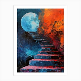 Stairway To The Moon, Oil Art Print