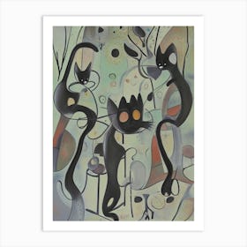 Black Cats Art Print