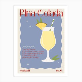 Pina Colada Cocktail Art Print