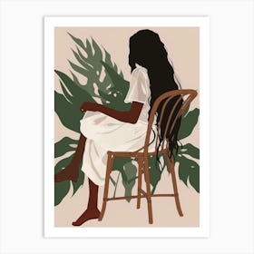 Woman Sitting In A Chair 1 Art Print