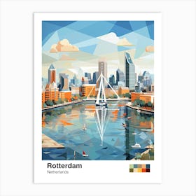 Rotterdam, Netherlands, Geometric Illustration 2 Poster Art Print