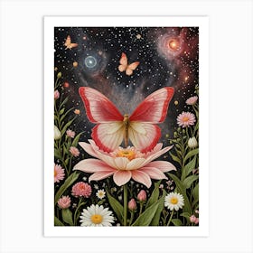 Cosmic Butterfly no1 Art Print