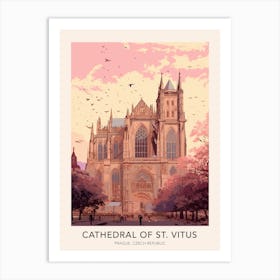 The Cathedral Of St Vitus Prague Czech Republic Travel Poster Art Print