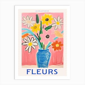French Flower Poster Daisy 2 Art Print