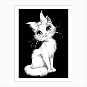 Cute Cat Art Print