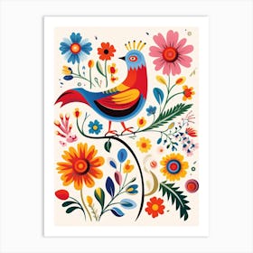 Scandinavian Bird Illustration Lark 2 Art Print