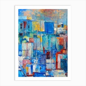 Port Of Beirut Lebanon Abstract Block 1 harbour Art Print