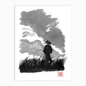 Samurai In The Prairy Art Print