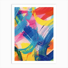 Colourful Brush Strokes 11 Art Print