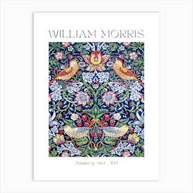 Strawberry Thief 1883 by William Morris Cotton Textile Pattern Feature Wall Decor Prints British Artist HD Remastered Original Fabric Art Print