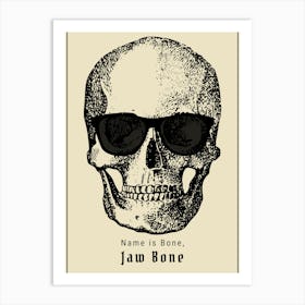 James Bond Skull Humor Art Print