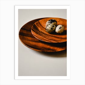 Two Wooden Plates Art Print