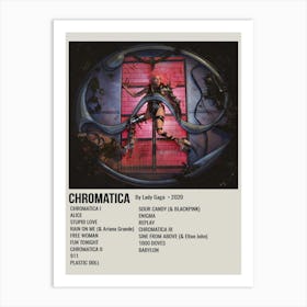 Chromatica By Lady Gaga 2020 Poster 1 Art Print