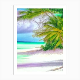 Cayo Levantado Dominican Republic Soft Colours Tropical Destination Art Print