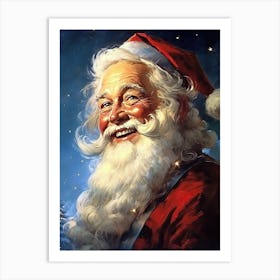 Santa Claus 3, Vintage Retro Poster Art Print