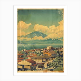 Mount Fuji Japan Mid Century Modern Art Print