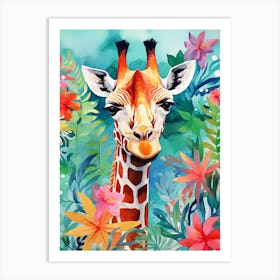 Giraffe In The Jungle Art Print