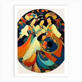 Dancingladiesjapan Art Print