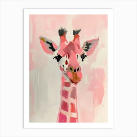 Pink Giraffe 1 Art Print